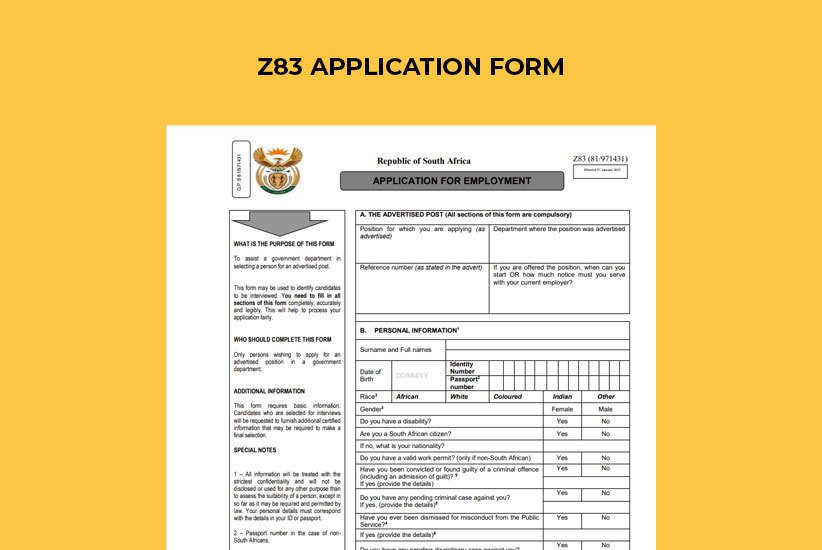 Here is the latest official Z83 form (PDF) you can download and use ...