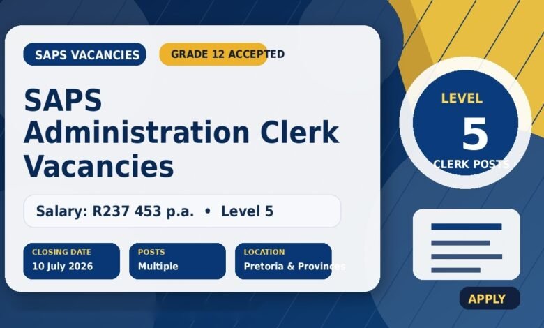 SAPS Administration Clerk Vacancies