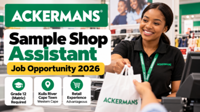 Ackermans Sample Shop Assistant Job 2026