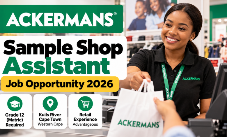 Ackermans Sample Shop Assistant Job 2026